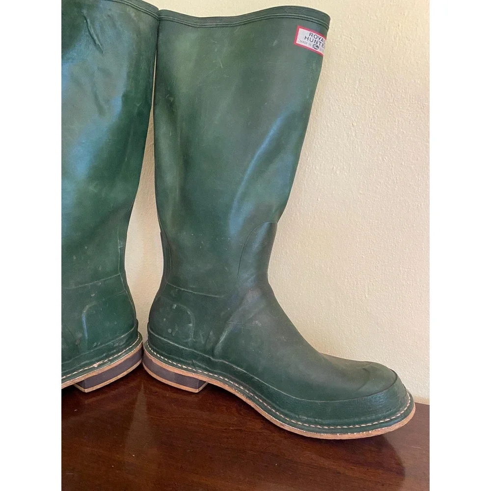 Vintage ROYAL HUNTER Wellingtons,  Made in Scotland, Hobnail, mens 10-11, EU  44